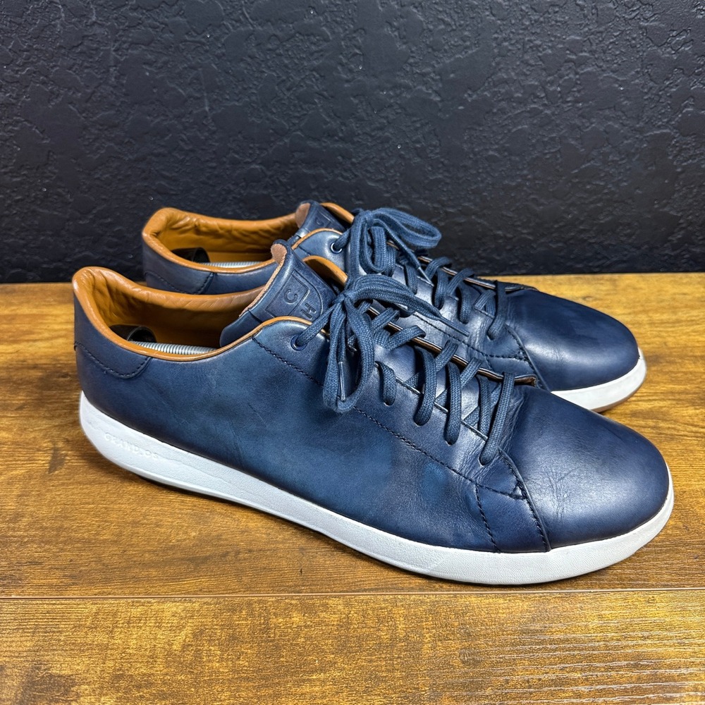 Cole Haan GrandPro Tennis C22586 Navy Leather Sneaker Mens 15 M